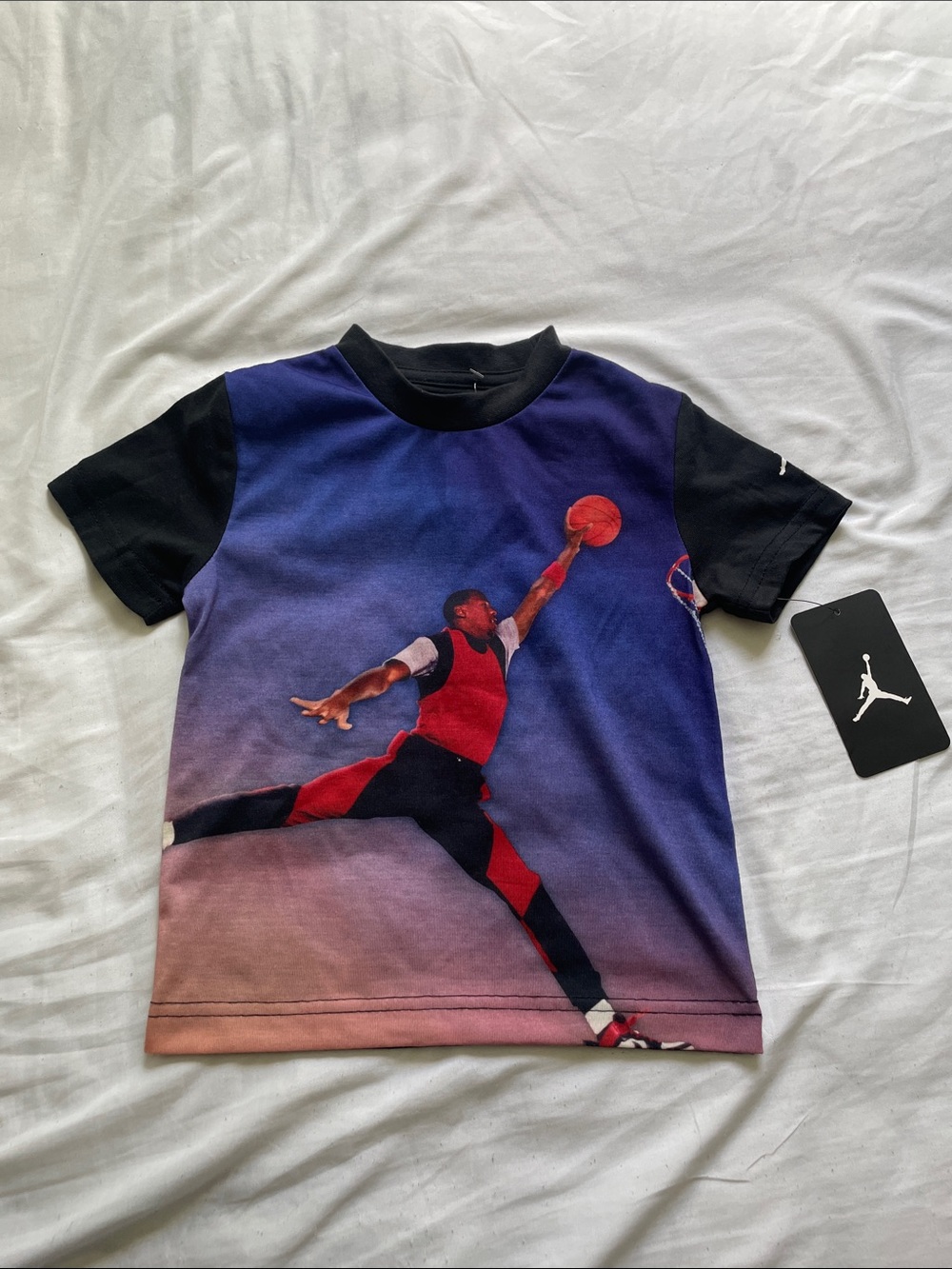 Jordan Boys' Blue, Black & Red Basketball Graphic Tee